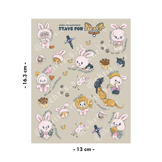 Stays For Strays - Sticker Sheet IN-STOCKS