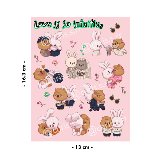 'Love is so Intuitive' - Sticker Sheet IN-STOCKS